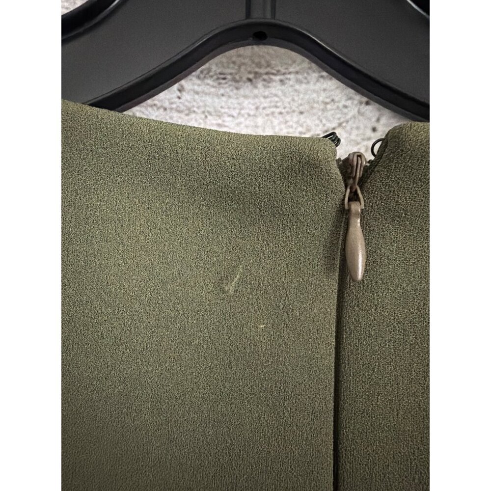 NWT Calvin Klein Olive Green Sleeveless Jumpsuit With Waist Tie Size 2 - Picture 5 of 5